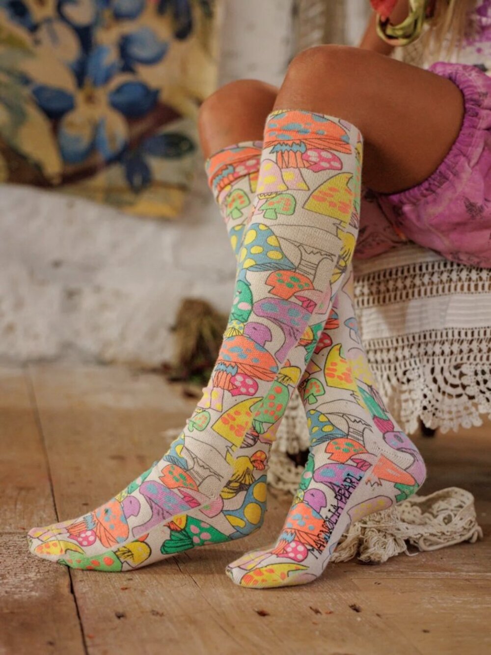 Magnolia Pearl Wonderland OTK Socks - Picture 2 of 4